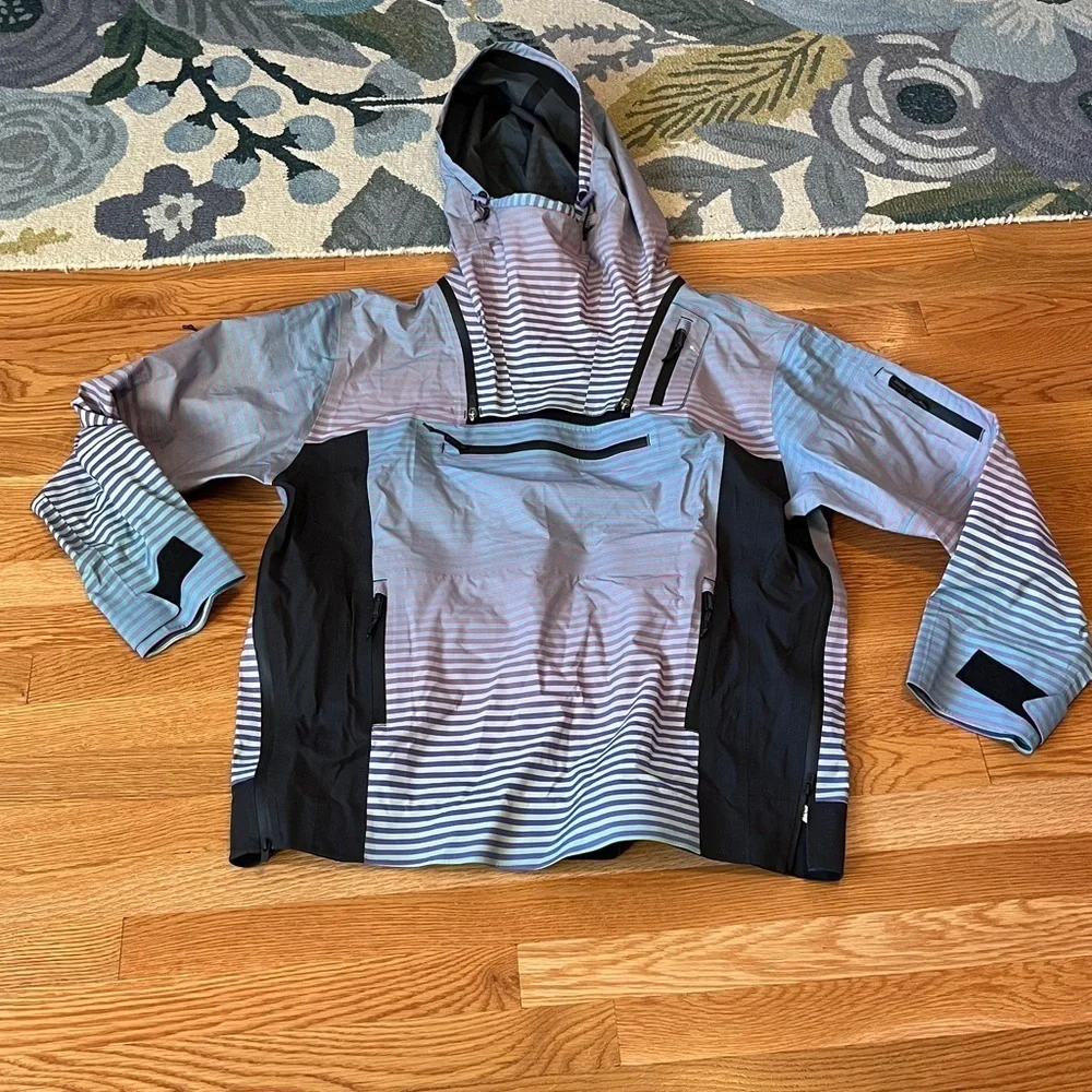 Free People Movement Blizzard Bliss Printed Pullover Waterproof Jacket Large NEW